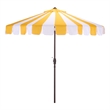 Safavieh Meze  9 Ft Metal and Fabric Crank Umbrella in Yellow