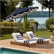 Safavieh Torsa 9 Ft Metal and Fabric Crank Umbrella in Navy