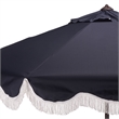 Safavieh Torsa 9 Ft Metal and Fabric Crank Umbrella in Navy