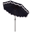 Safavieh Torsa 9 Ft Metal and Fabric Crank Umbrella in Navy