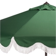 Safavieh Torsa 9 Ft Metal and Fabric Crank Umbrella in Green
