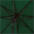 Safavieh Torsa 9 Ft Metal and Fabric Crank Umbrella in Green