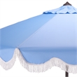 Safavieh Torsa 9 Ft Metal and Fabric Crank Umbrella in Baby Blue