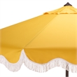 Safavieh Torsa 9 Ft Metal and Fabric Crank Umbrella in Yellow