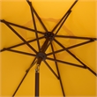 Safavieh Torsa 9 Ft Metal and Fabric Crank Umbrella in Yellow