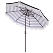Safavieh Lucerna  9 Ft Metal and Fabric Crank Umbrella in Black