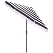 Safavieh Lucerna  9 Ft Metal and Fabric Crank Umbrella in Black