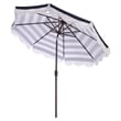 Safavieh Lucerna  9 Ft Metal and Fabric Crank Umbrella in Navy