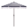 Safavieh Lucerna  9 Ft Metal and Fabric Crank Umbrella in Navy