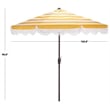 Safavieh Lucerna  9 Ft Metal and Fabric Crank Umbrella in Yellow