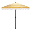 Safavieh Lucerna  9 Ft Metal and Fabric Crank Umbrella in Yellow