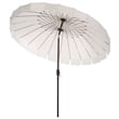 Safavieh Panza 9 Ft Metal and Fabric Crank Umbrella in Ivory