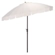 Safavieh Panza 9 Ft Metal and Fabric Crank Umbrella in Ivory