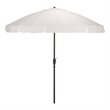 Safavieh Panza 9 Ft Metal and Fabric Crank Umbrella in Ivory
