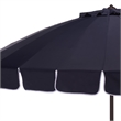 Safavieh Panza 9 Ft Metal and Fabric Crank Umbrella in Navy