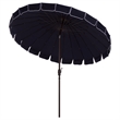 Safavieh Panza 9 Ft Metal and Fabric Crank Umbrella in Navy