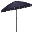 Safavieh Panza 9 Ft Metal and Fabric Crank Umbrella in Navy