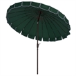 Safavieh Panza 9 Ft Metal and Fabric Crank Umbrella  in Green