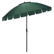 Safavieh Panza 9 Ft Metal and Fabric Crank Umbrella  in Green