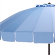 Safavieh Panza 9 Ft Metal and Fabric Crank Umbrella in Baby Blue