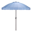Safavieh Panza 9 Ft Metal and Fabric Crank Umbrella in Baby Blue