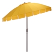 Safavieh Panza 9 Ft Metal and Fabric Crank Umbrella in Yellow