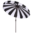 Safavieh Buti 9 Ft Metal and Fabric Crank Umbrella in Black