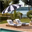 Safavieh Buti 9 Ft Metal and Fabric Crank Umbrella in Navy