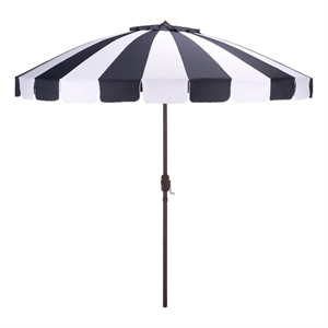 Safavieh Buti 9 Ft Metal and Fabric Crank Umbrella in Navy