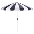Safavieh Buti 9 Ft Metal and Fabric Crank Umbrella in Navy