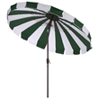 Safavieh Buti 9 Ft Metal and Fabric Crank Umbrella in Green