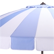 Safavieh Buti 9 Ft Metal and Fabric Crank Umbrella in Baby Blue