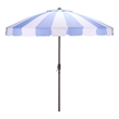 Safavieh Buti 9 Ft Metal and Fabric Crank Umbrella in Baby Blue