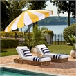 Safavieh Buti 9 Ft Metal and Fabric Crank Umbrella in Yellow