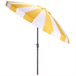 Safavieh Buti 9 Ft Metal and Fabric Crank Umbrella in Yellow