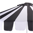 Safavieh Meze  9 Ft Metal and Fabric Crank Umbrella in Black / White