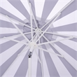 Safavieh Meze  9 Ft Metal and Fabric Crank Umbrella in Black / White