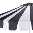 Safavieh Meze  9 Ft Metal and Fabric Crank Umbrella  in Navy / White