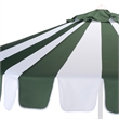 Safavieh Meze  9 Ft Metal and Fabric Crank Umbrella  in Green  / White