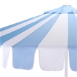 Safavieh Meze  9 Ft Metal and Fabric Crank Umbrella in Baby Blue / White
