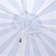 Safavieh Meze  9 Ft Metal and Fabric Crank Umbrella in Baby Blue / White