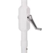 Safavieh Meze  9 Ft Metal and Fabric Crank Umbrella in Baby Blue / White