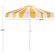 Safavieh Meze  9 Ft Metal and Fabric Crank Umbrella in Yellow / White