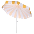 Safavieh Meze  9 Ft Metal and Fabric Crank Umbrella in Yellow / White