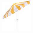 Safavieh Meze  9 Ft Metal and Fabric Crank Umbrella in Yellow / White