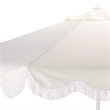 Safavieh Torsa 9 Ft Metal and Fabric Crank Umbrella in Ivory / White