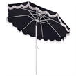 Safavieh Torsa 9 Ft Metal and Fabric Crank Umbrella in Navy / White