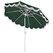 Safavieh Torsa 9 Ft Metal and Fabric Crank Umbrella in Green / White