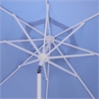 Safavieh Torsa 9 Ft Metal and Fabric Crank Umbrella in Baby Blue / White
