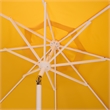 Safavieh Torsa 9 Ft Metal and Fabric Crank Umbrella in Yellow / White